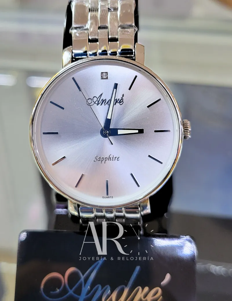 Reloj André cromado basic