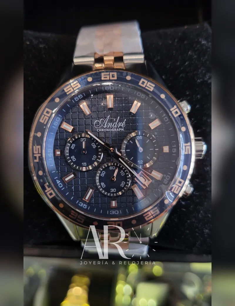 Reloj André JC538MB Acero oro rosa
