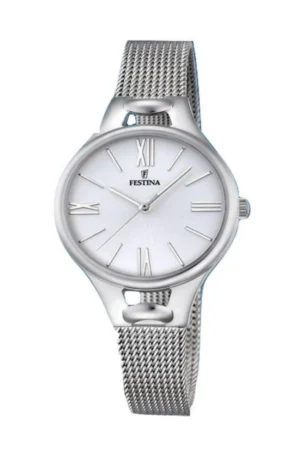 Reloj Festina Plateado Fondo Negro