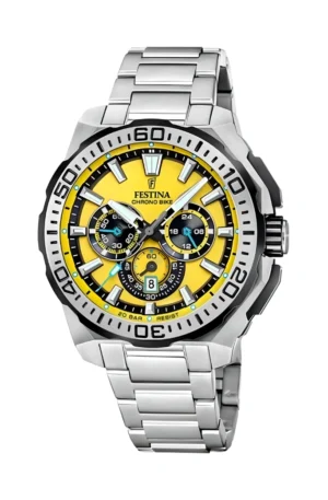Reloj Festina Plateado Fondo AMARILL